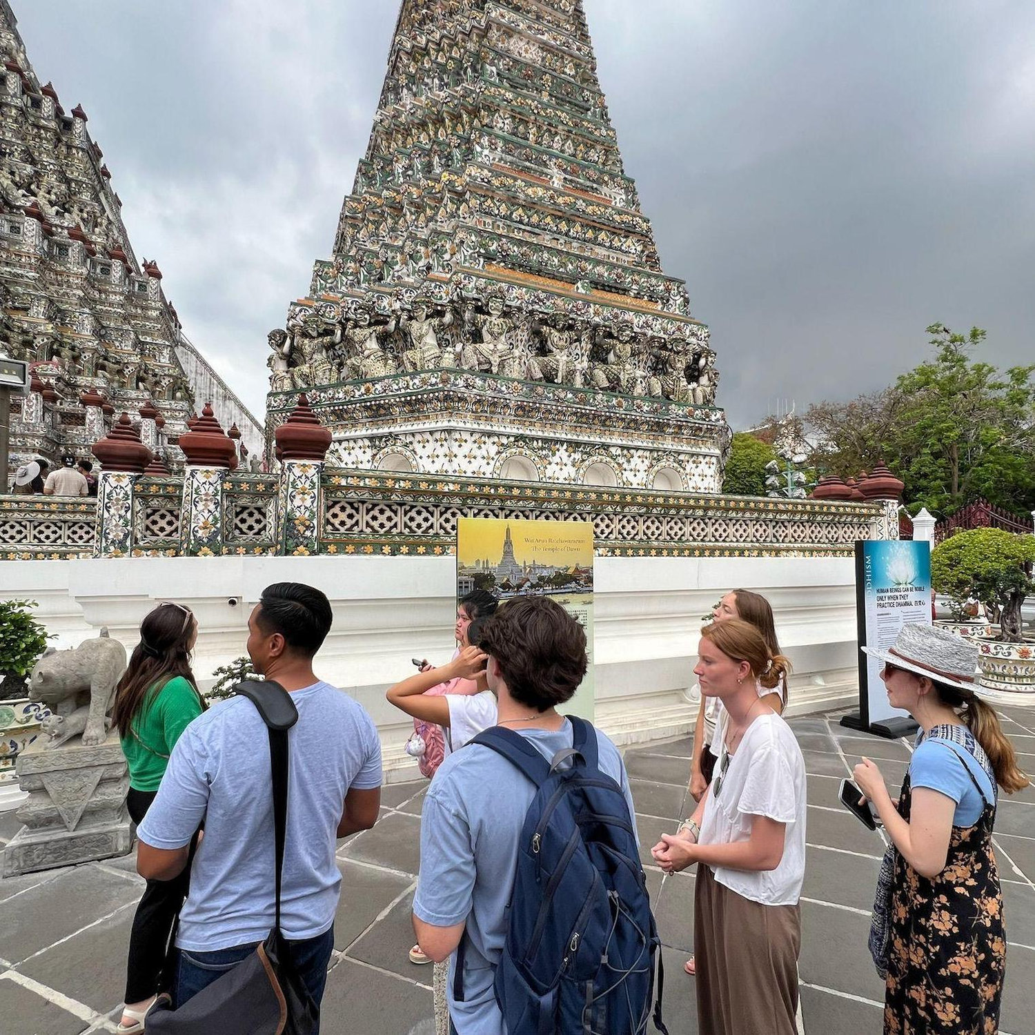 Cultural awareness day with Garrett's team, showing them a very famous temple in Bangkok