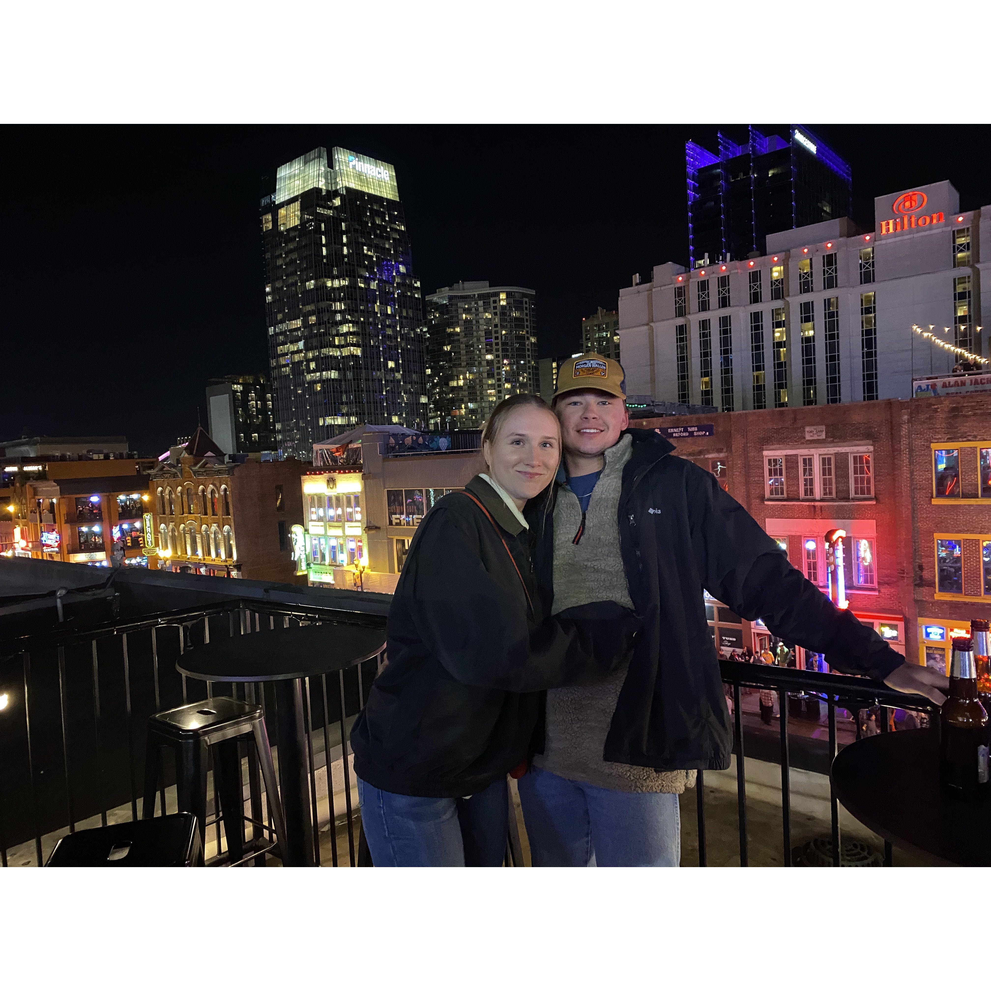 Rooftop views in Nashville, TN