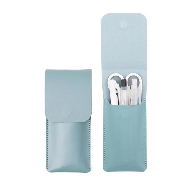 LHiDS Leather Pencil Pouch, Pen Bag for Three Fountain, Ballpoint & Rollerball Pens, Small Pencil Case, Travel Bags Organizer