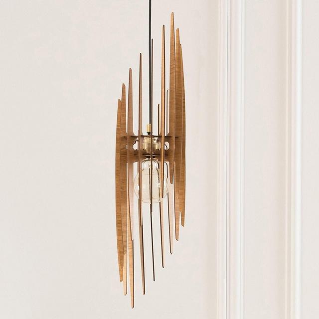 Wood Pendant Light | Mid Century Modern...