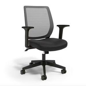 Staples Essentials Ergonomic Fabric Swivel Task Chair, Black (UN56947) | Staples