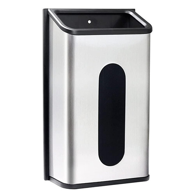 Comico Wall Mount Grocery Bag Holder,Bag Dispenser or Bag Saver,Easy-Access Opening, Fingerprint-Proof, Easy to Install,Stainless steel(Silver)