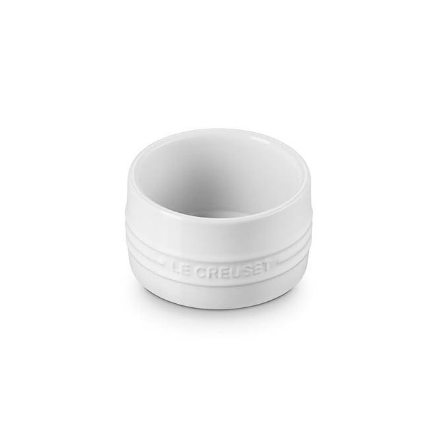 Le Creuset Stoneware Round Straight Wall Ramekin, 6.75oz., White