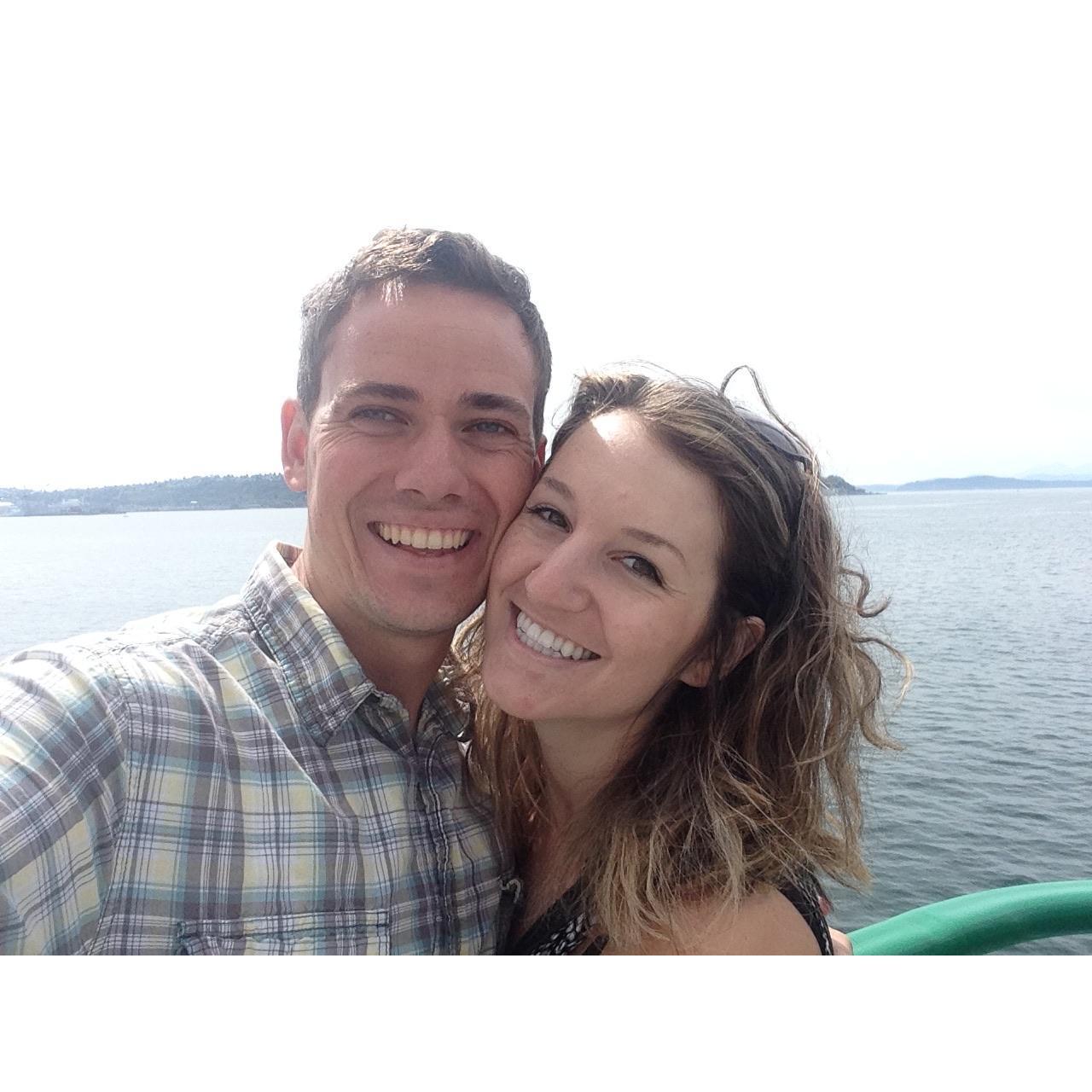 Riding the ferry in Seattle