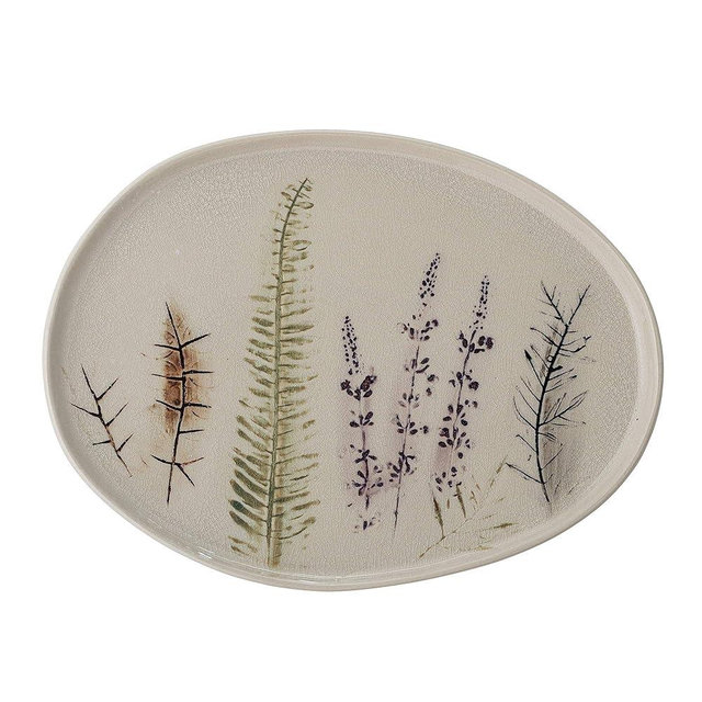 Bloomingville Bea Serving Plate, Natural, Ceramic
