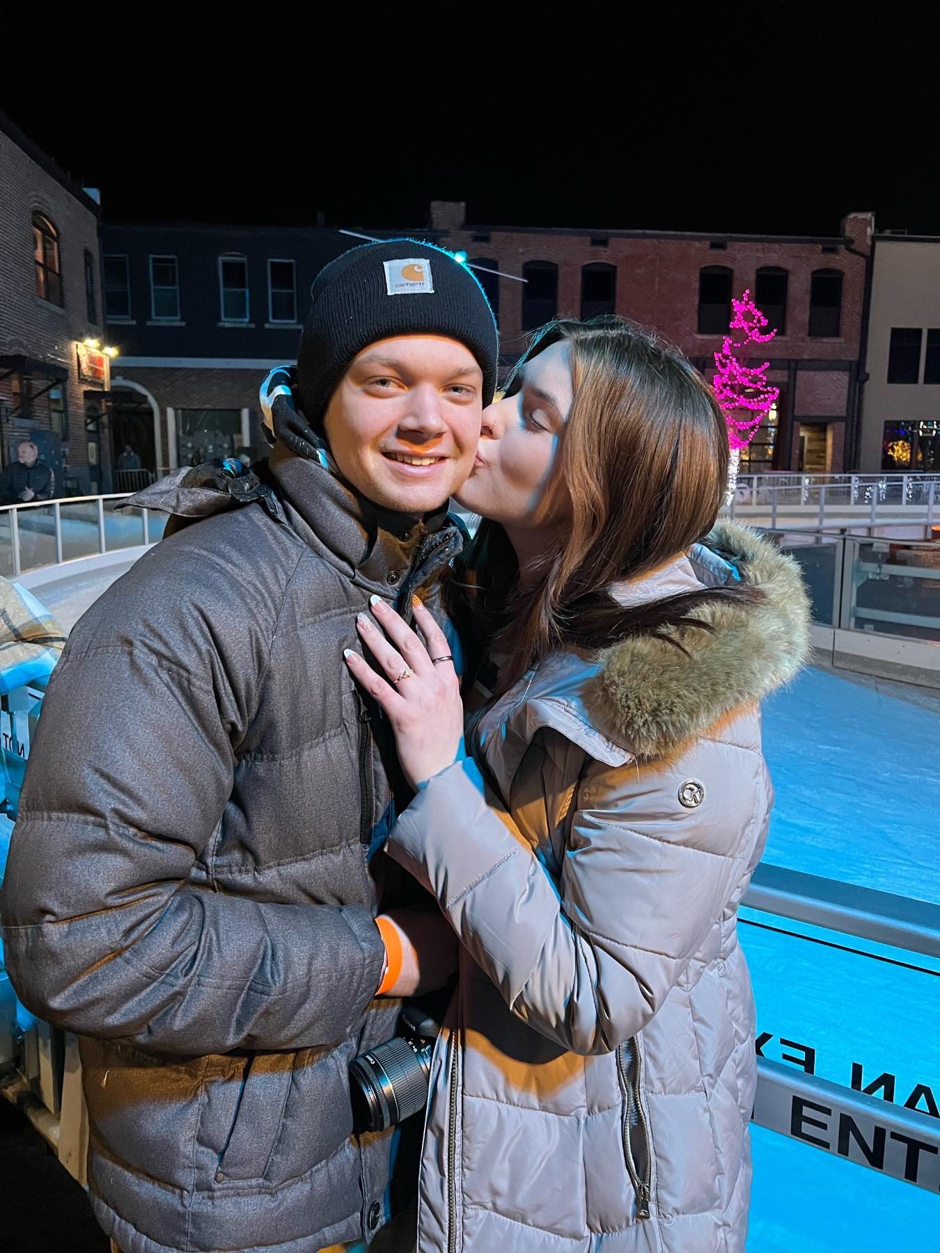 We’re engaged! On 12/19/21 James proposed at a Christmas light show in Caldwell Idaho.