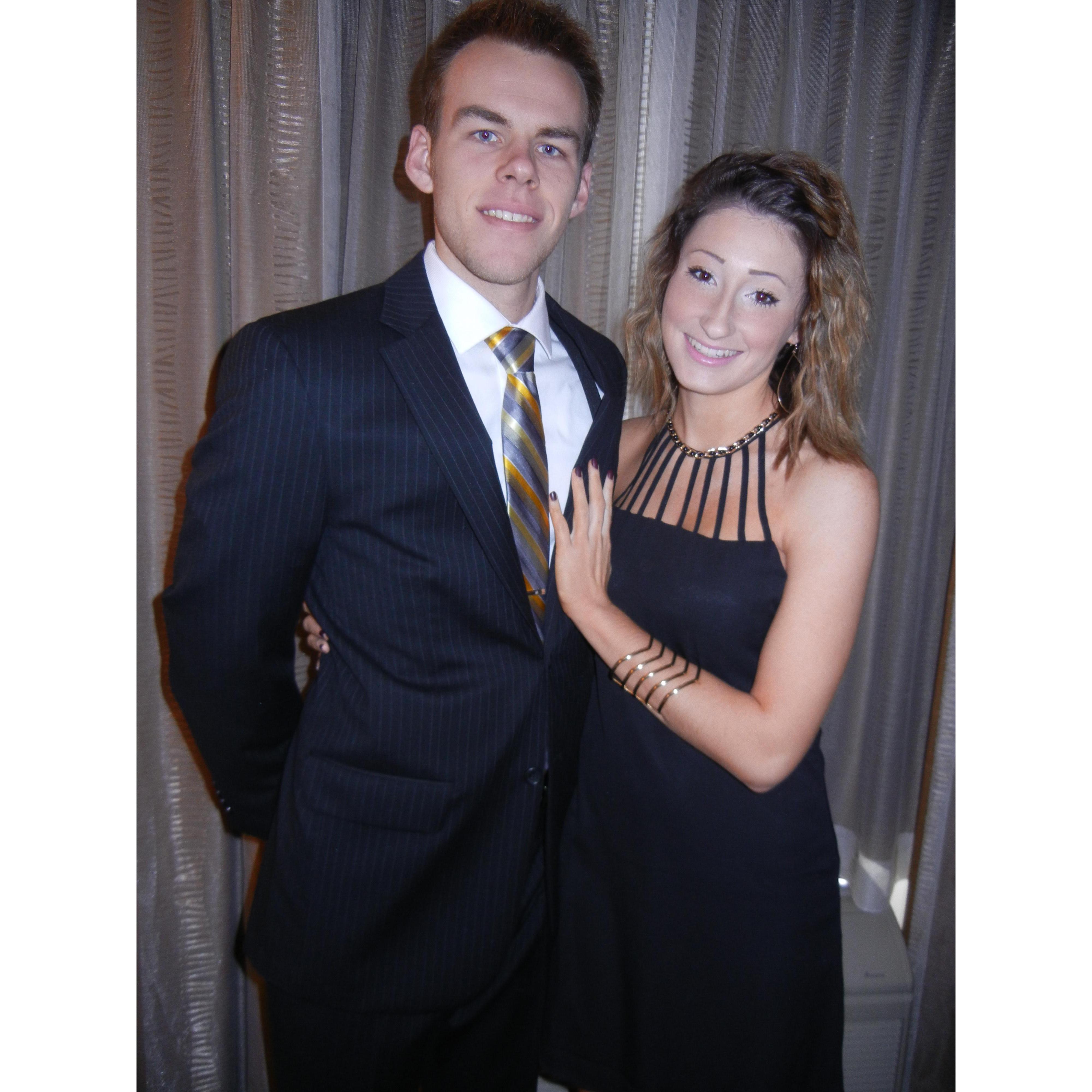 This is from the second wedding we ever went to together: Brad's cousin Nick, and Angela! They now have two little kiddos of their own!