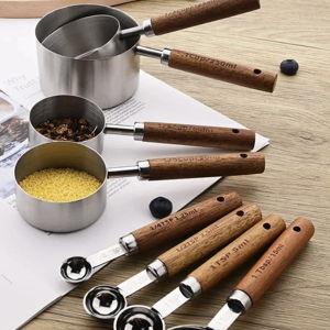 Color: Silver Aureon Polished Stainless Steel Measuring Set