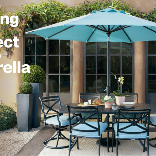 Round Patio Umbrella with Crank Lift - Room Essentials™