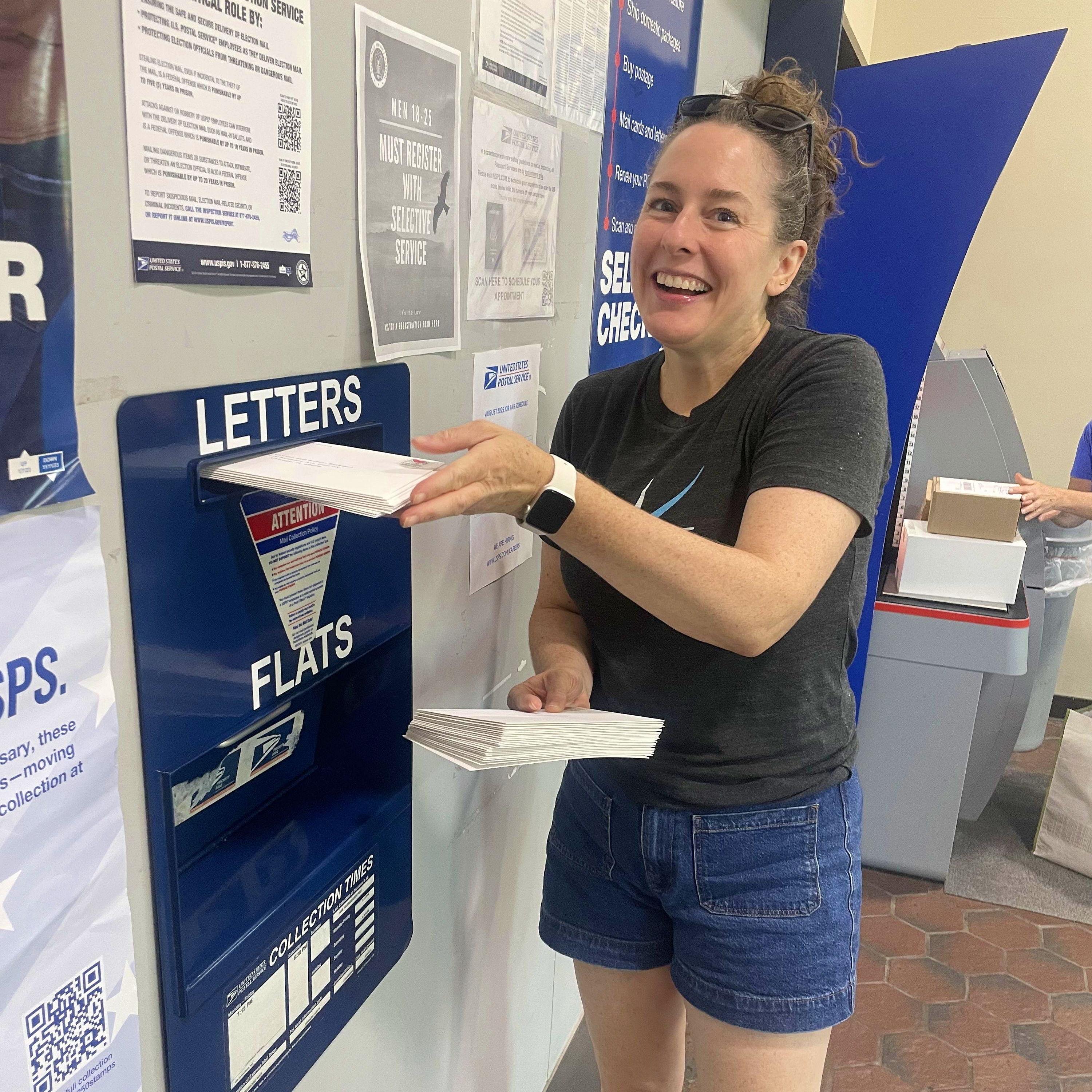 Mailing the invitations!