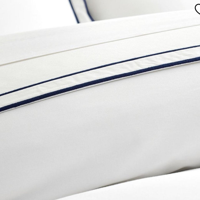 Double Embroidered Duvet Cover, Midnight, King