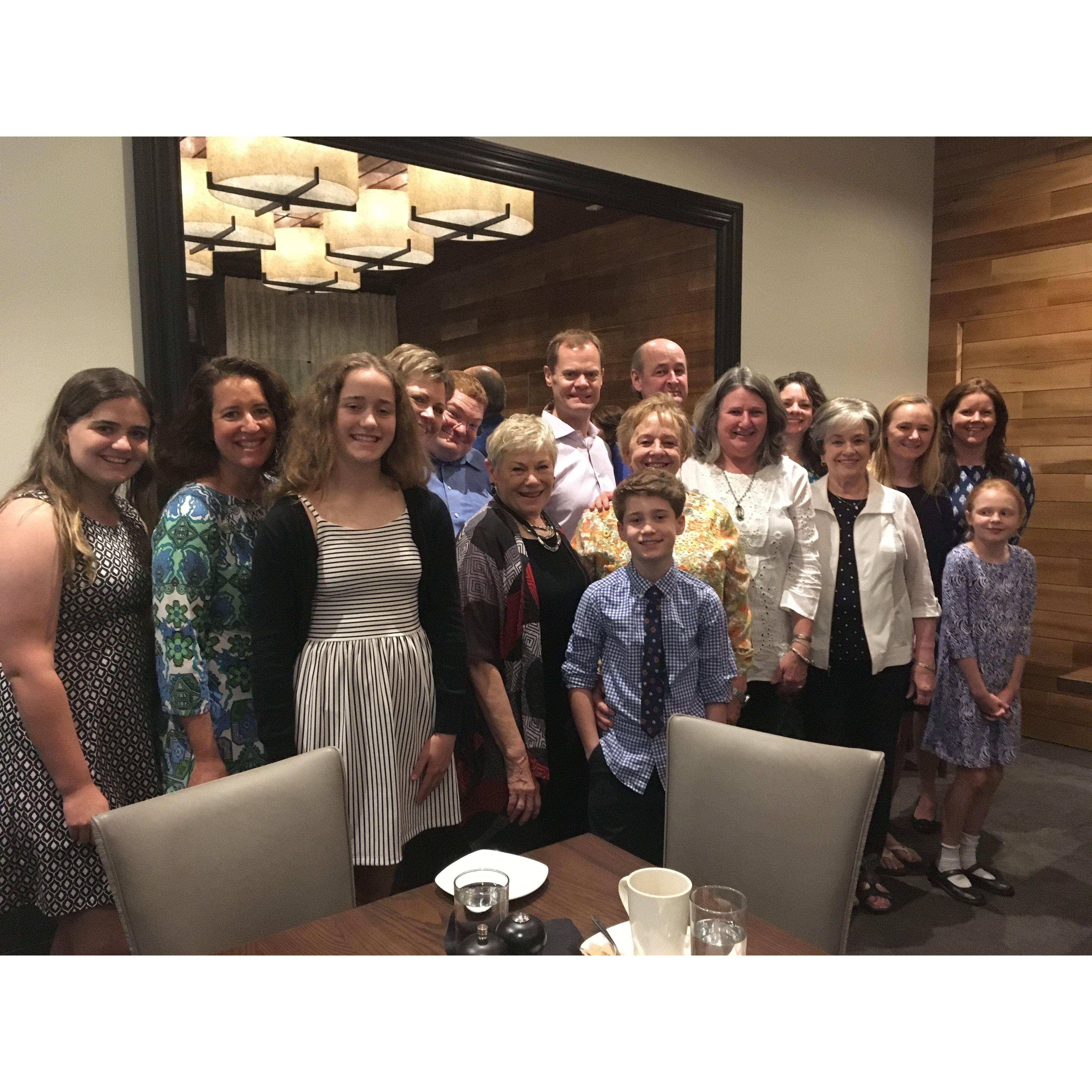 Claire's Graduation May 2018: Besty Starks Family, Abby McCarthy Family, Margo Hayes, Joan Bumpas, Katie Roach,