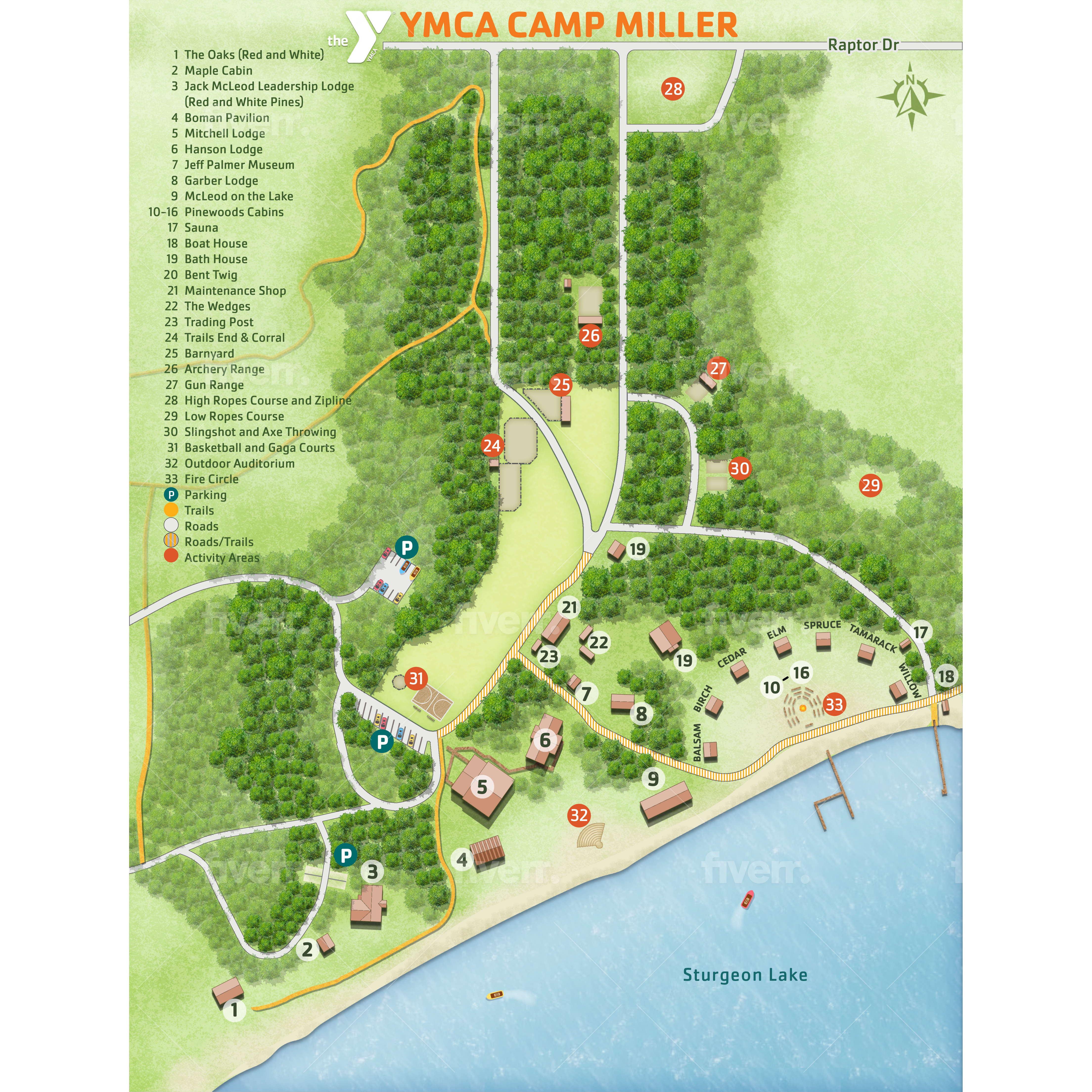 Camp Miller Map
