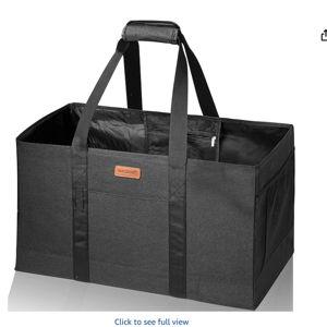 WONDAY Large Utility Tote Bag: Storage, Picnic, Beach, Pool (Black)