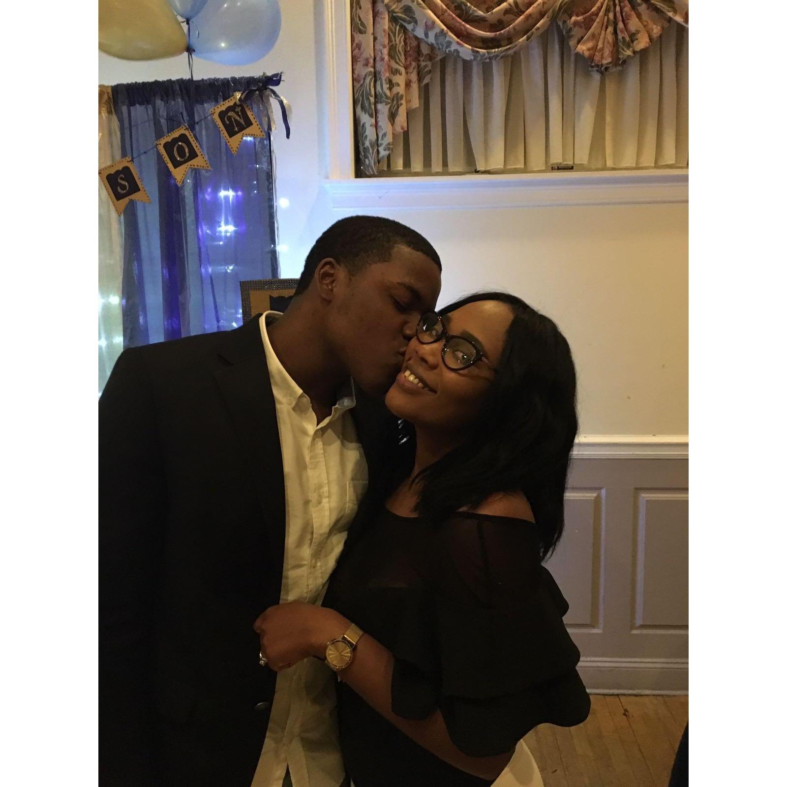 Celebrating Kayson's baby shower in 2017.