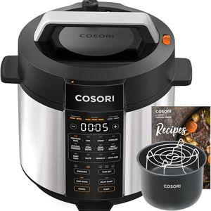 COSORI Pressure Cooker Electric 6 qt, 9-in-1 Instant Multi Kitchen Appliances, Safer Venting Design, Rice Cooker, Slow Cooking Pot, Sous Vide, Saute Pot, 1100W, Stainless Steel