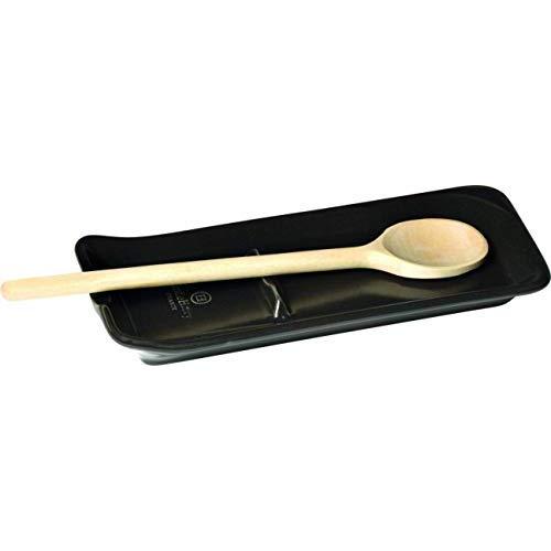 Emile Henry Made In France Charcoal Ridged Spoon Rest