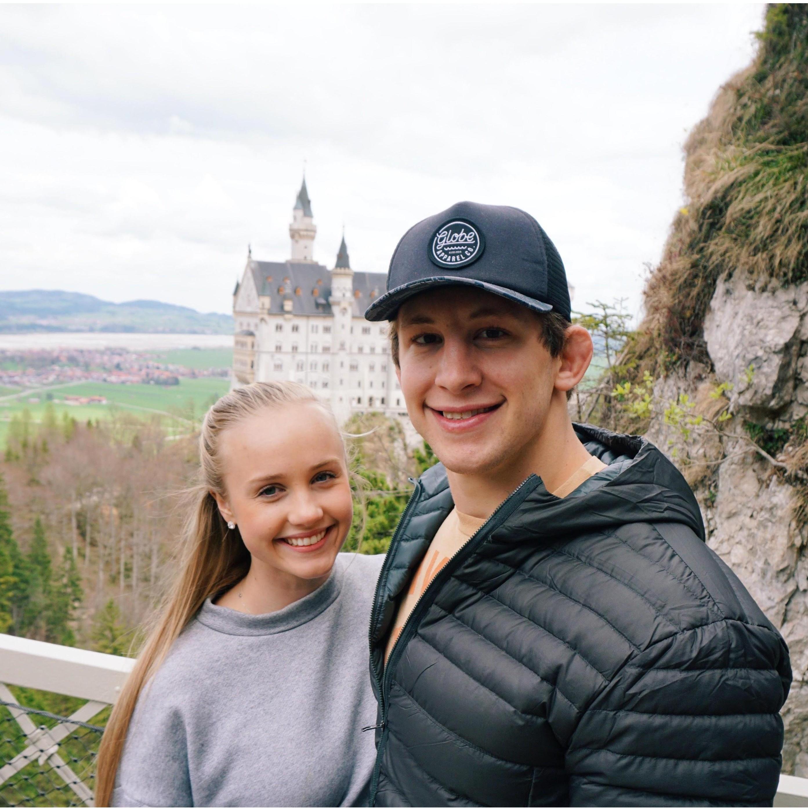 Visiting Neuschwanstein Castle in Bavaria with Max, Buck & Amy during Alexis's study abroad trip.