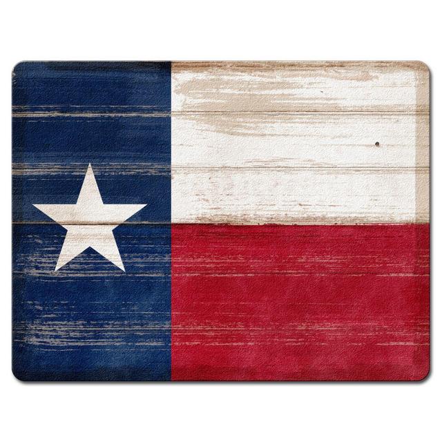 Texas State Flag Glass Cutting Board