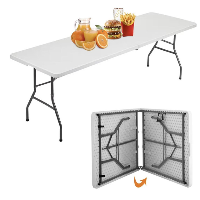 8 Foot Plastic Foldable Table