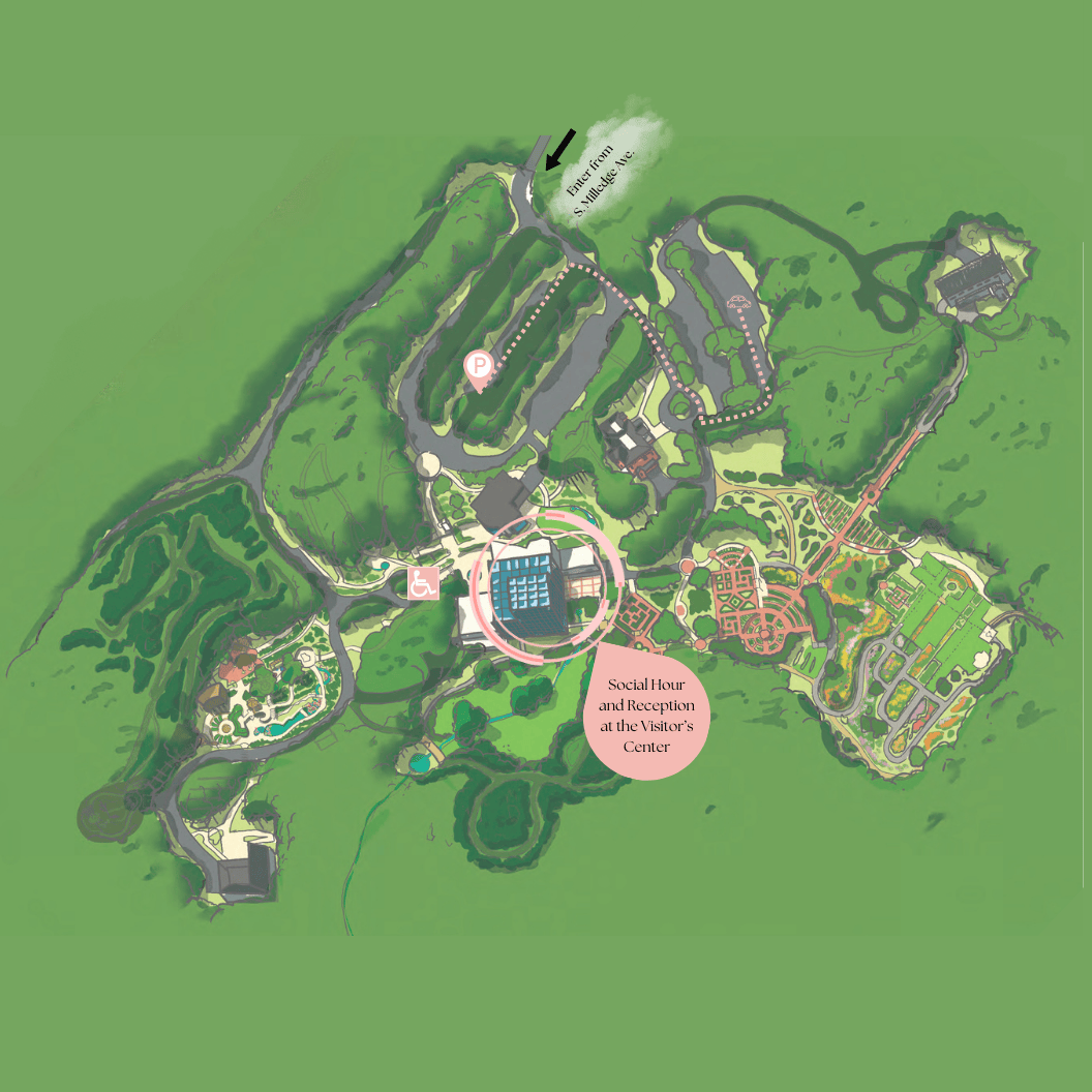 After the ceremony if you would like you may move your car closer to the Visitor Center where we will have the reception and social hour.