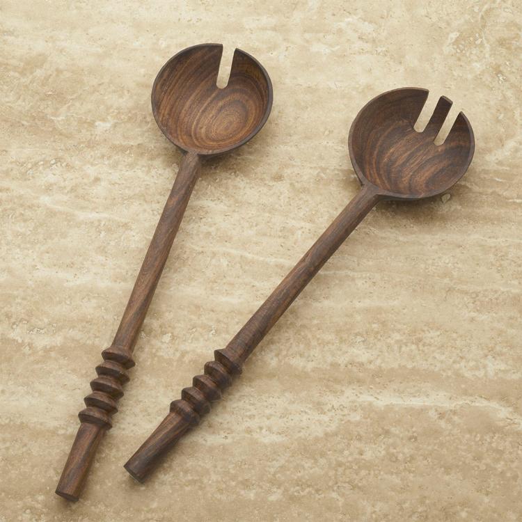 Crate & Barrel Acacia Wood Utensils