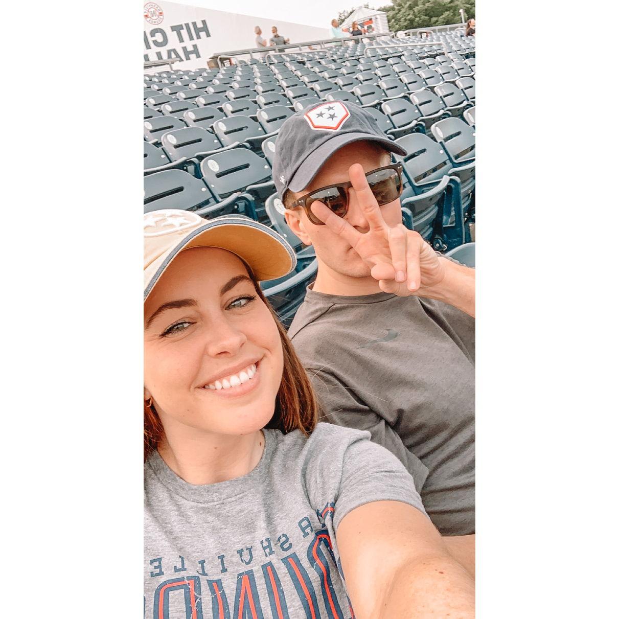 Our last date night in Nashville watching the Sounds play baseball