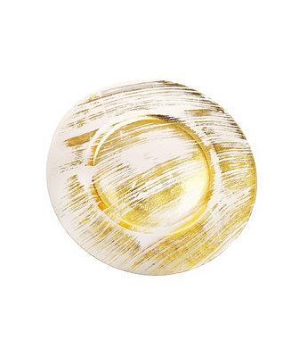 Brushed Glass Chargers, Set of 4