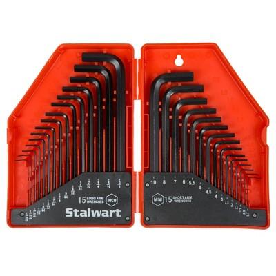 30pc Hex Key Wrench Set Clear - Stalwart
