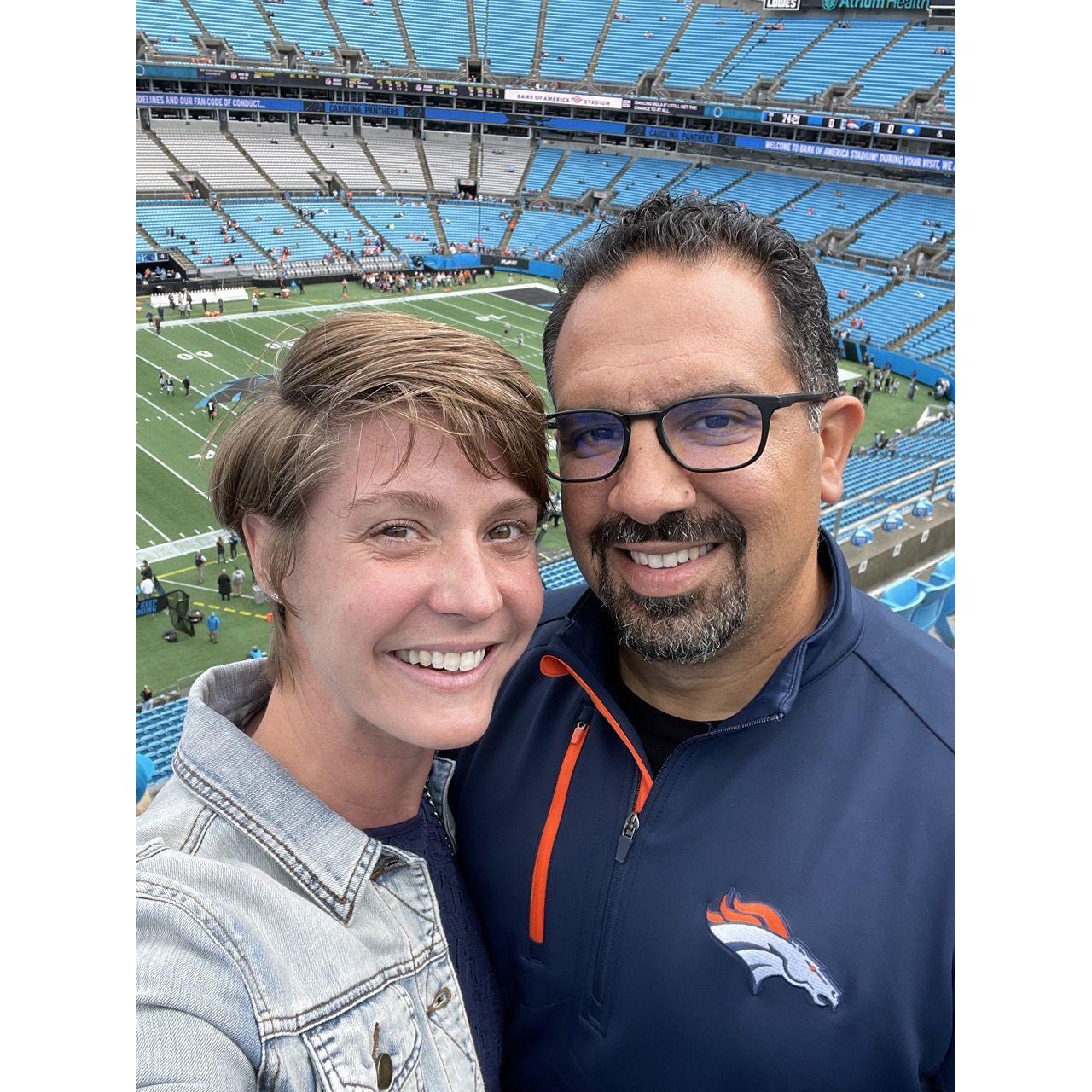 Our first professional football game. Karim got to see the Broncos!