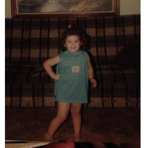 Rose in the 90's, posing like her Grandma Mary Lou!