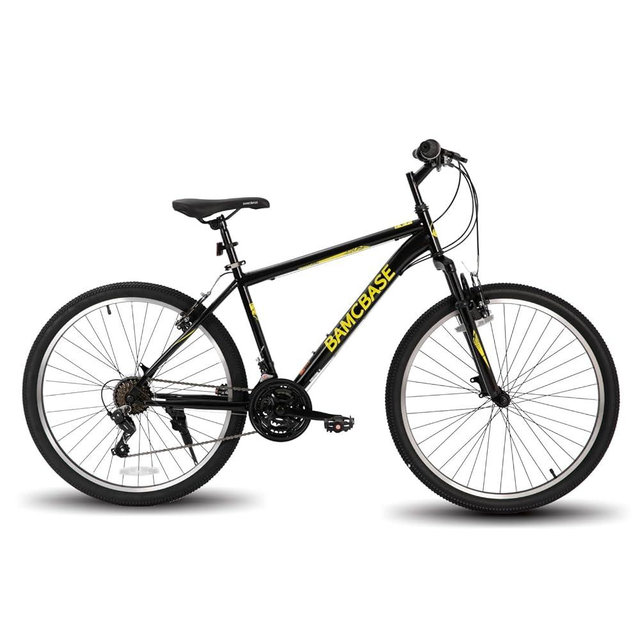 HILAND 26 27.5 29 Inch Mountain Bike, Mens and Womens MTB with 21 Speeds, High-Tensile Steel Frame, V Brake, Hardtail Bicycle for Adults