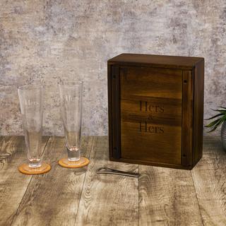 Personalized 5-Piece Pilsner Beer Glass Gift Set