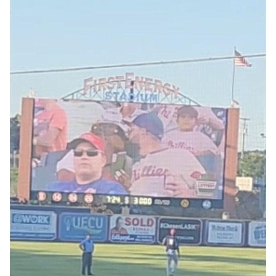 Celebrating Alex's birthday at the Reading Phillies baseball game . . . Kiss Cam!! 2023