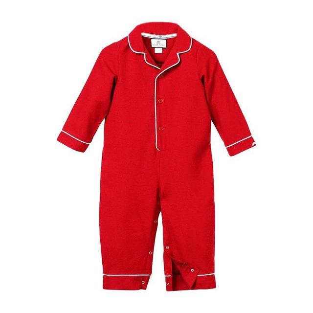 Petite Plume Red Flannel Romper