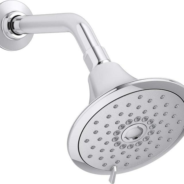 KOHLER 22169-CP Forte Multifunction Showerhead, Wall-Mount, 3 Spray Settings, 2.5 GPM, Polished Chrome