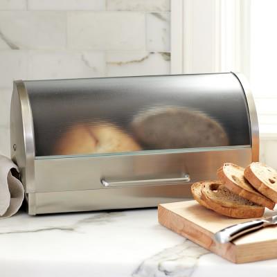 Williams Sonoma Glass & Stainless-Steel Bread Box