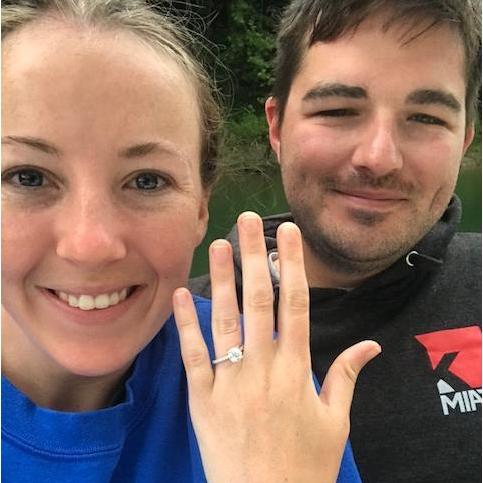 Wes proposed on our boat the night of 6/13/20 :) There were TONS of fireflies in the trees around us, it was magical. This is the next morning, I don't think I slept a wink because I was so happy!