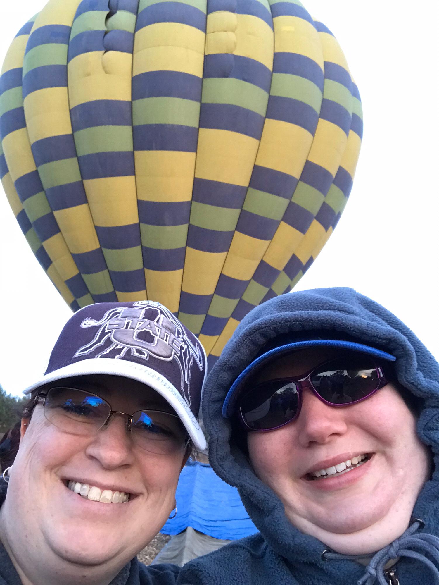Excited about our hot air ballon ride