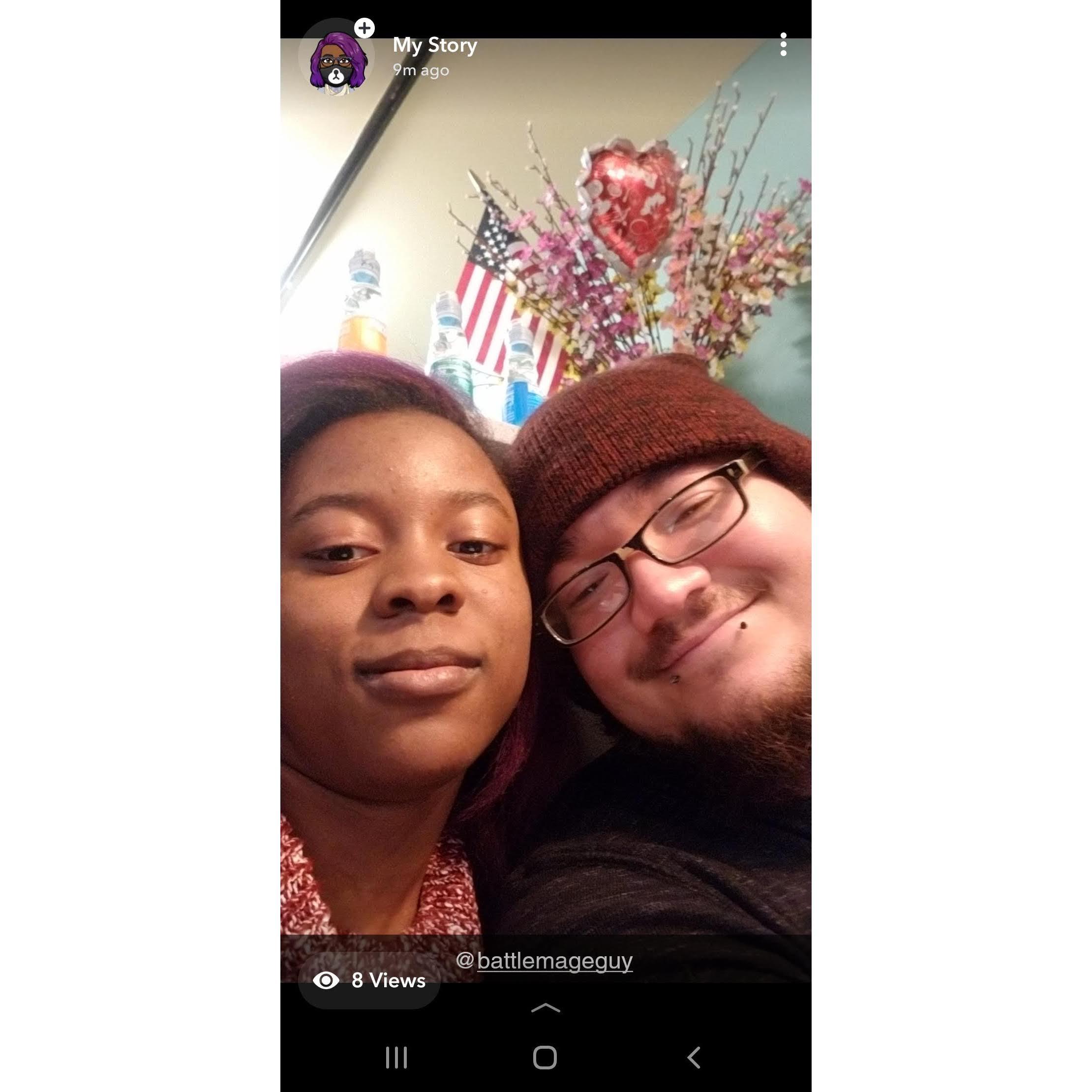 This is the earliest picture of us that I could find. A picture from our first Valentine's day and one of our early dates.