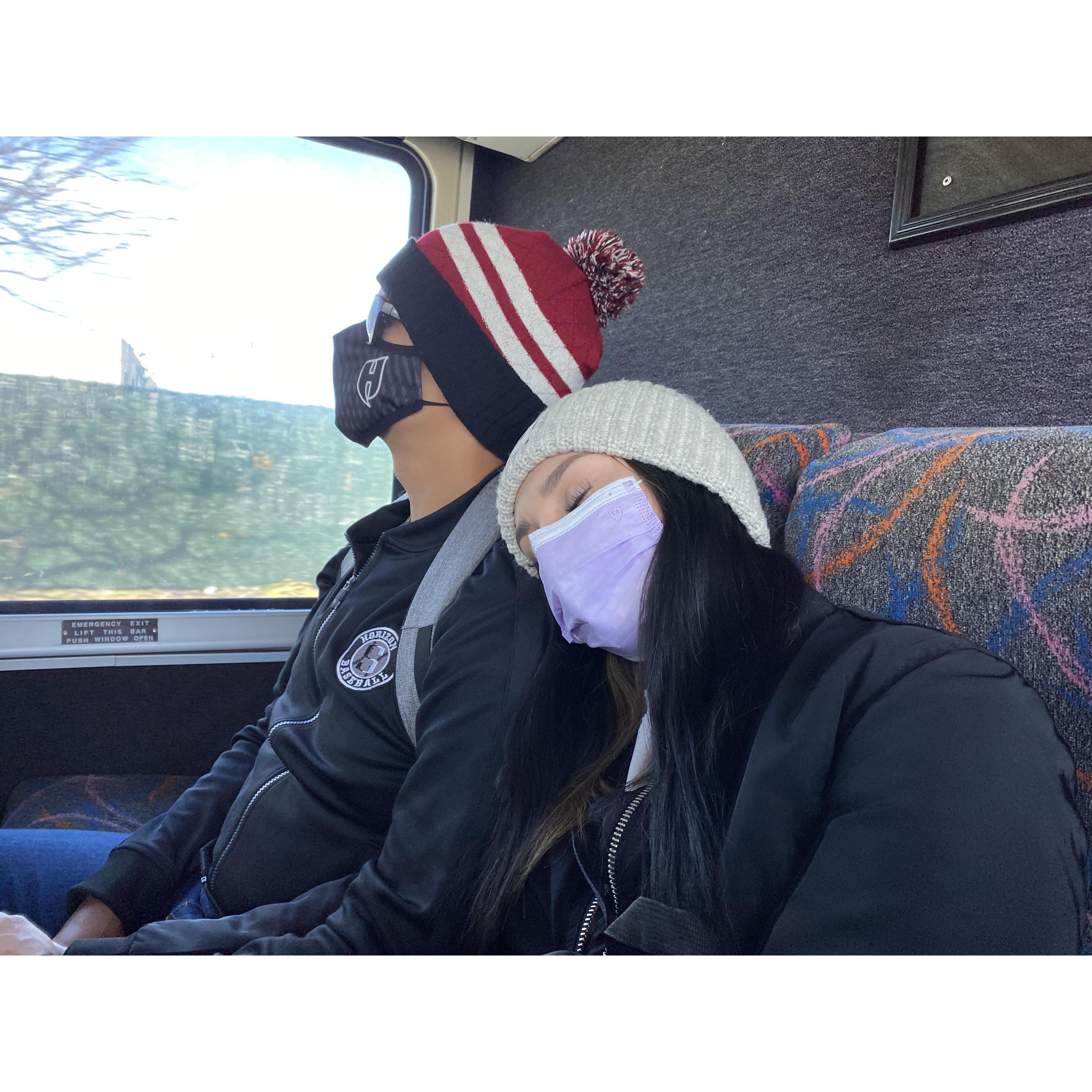 First trip to NJ together 🚌