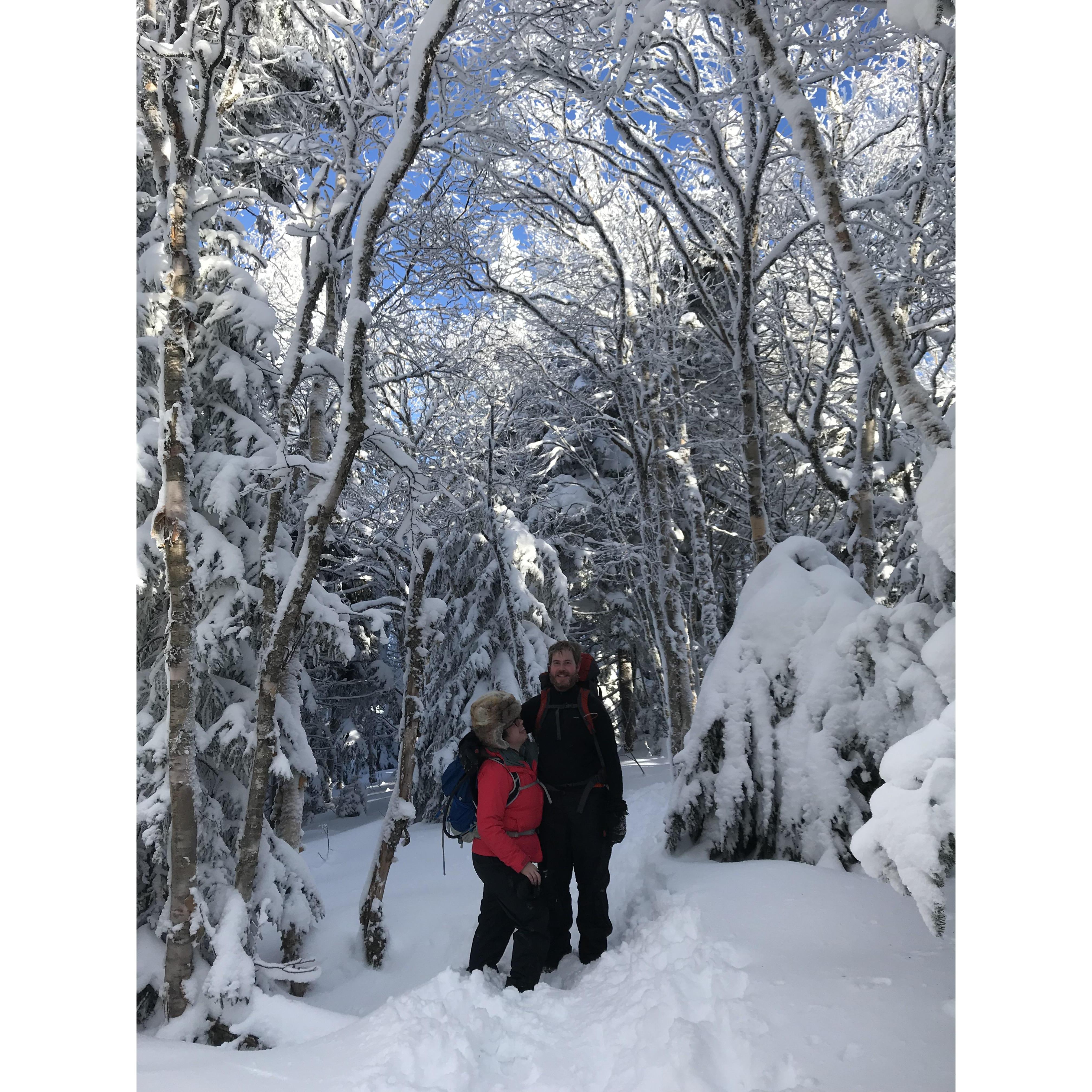 A chilly winter hike with love to warm them up!