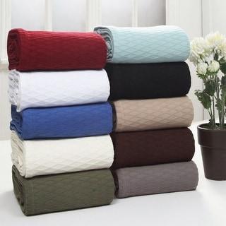 Superior Diamond Weave All-Season Bedding Cotton Blanket