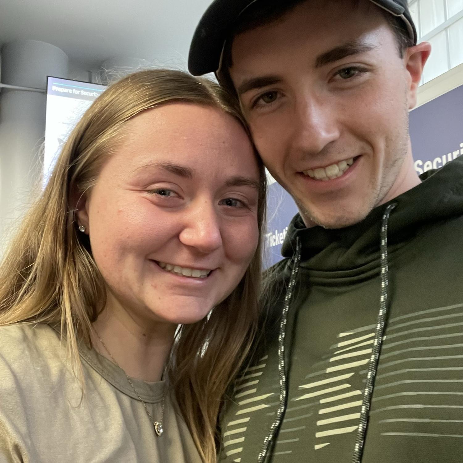 Dropping him off at the airport for France