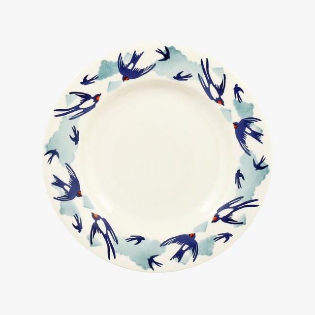 Seconds Blue Swallows In The Clouds 8 1/2 Inch Plate