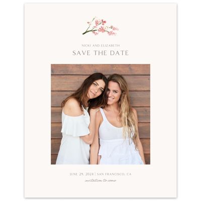 Pink Spring Wedding Digital Save the Date - Allamia Photo