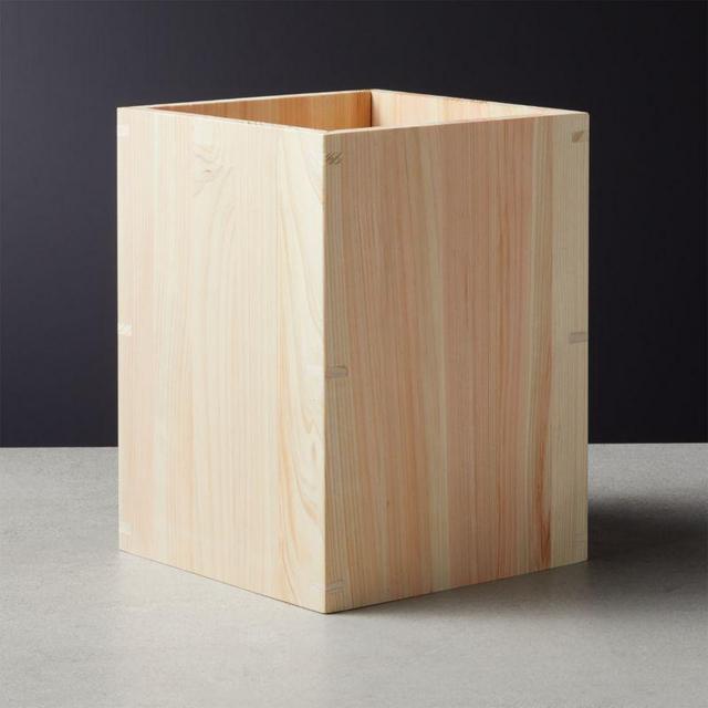 Hinoki Wood Wastecan