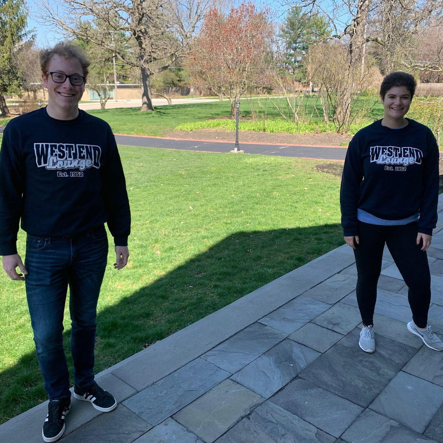 Apr 2020: Leigh and Saylor finally got to see each other after five months! Despite Leigh's 4-week quarantine, Kristin made them hang out outside, 10 feet apart.