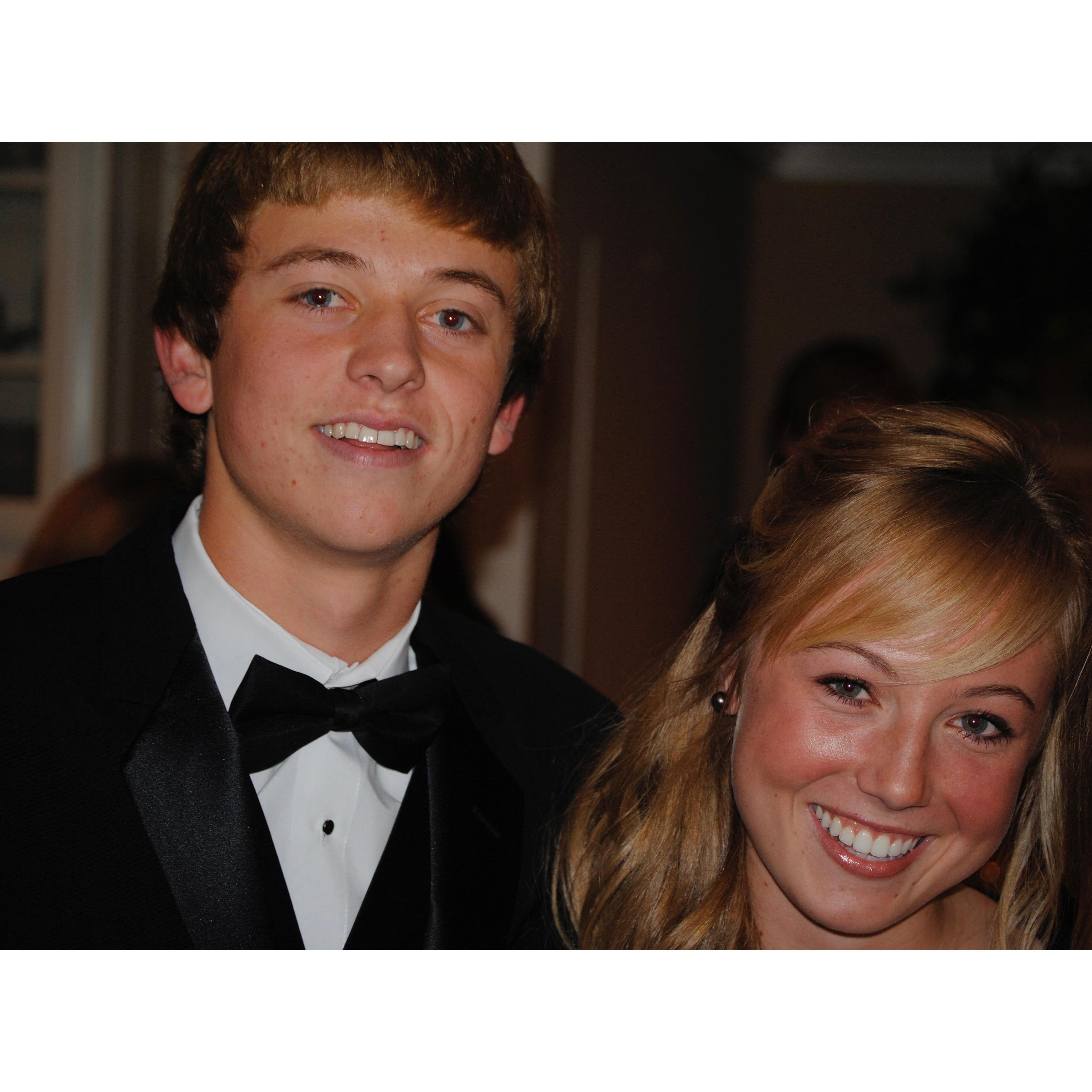 Our very first photo together, taken before our Winter Formal dance - Feb. 2010