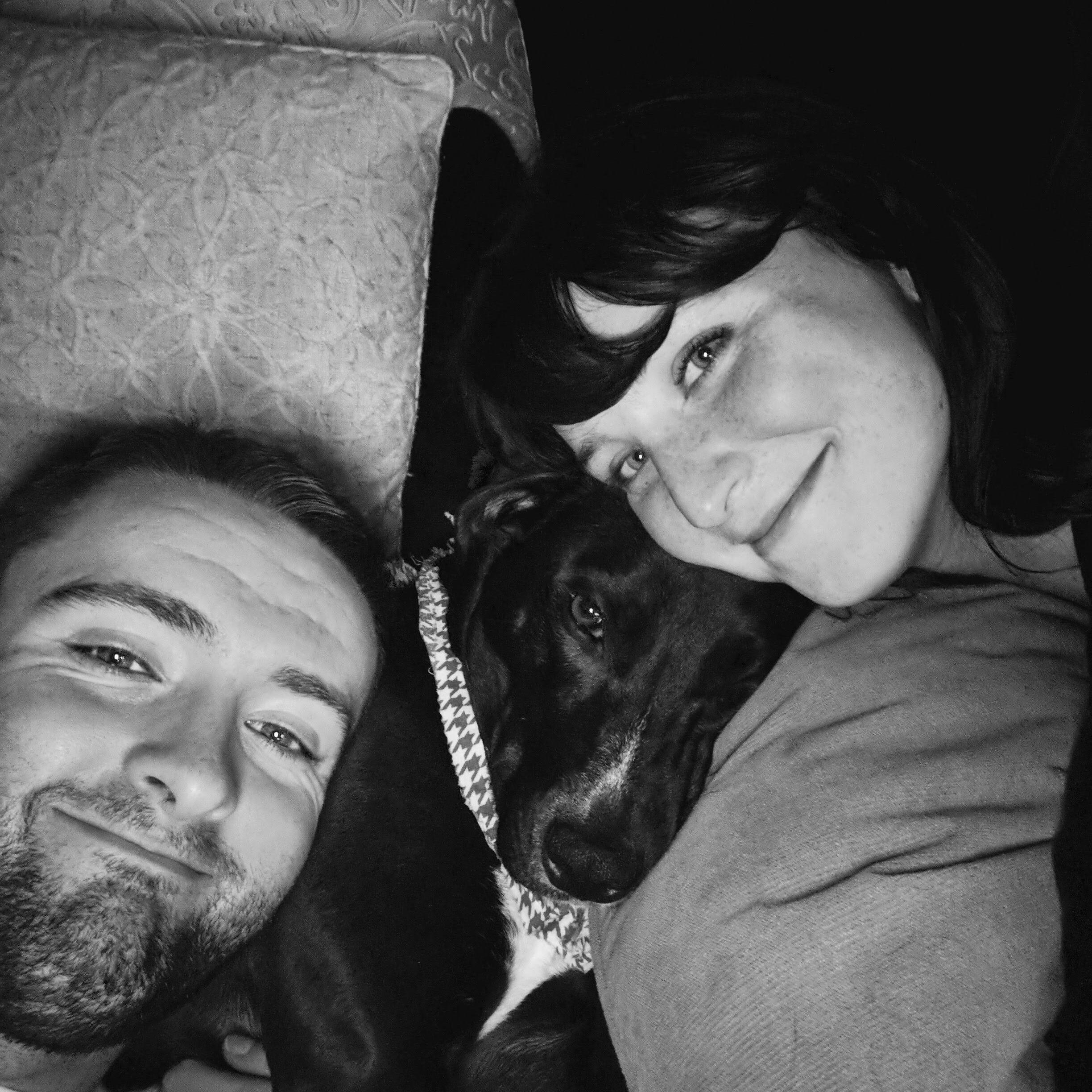 Snuggling in our Cincinnati Apartment